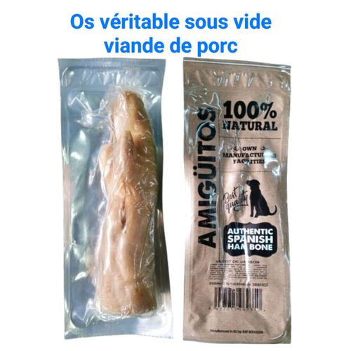 Os de Jambon de porc pour Chiens. 100% naturel. Sous vide Naturel Grandes Dents renforcement bâton Dentaire Chien Snack 20 cm (Chaque unité 340-350g). Differents morceaux. Importé d'Europe