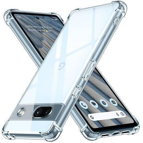Coque Transparente Compatible Google Pixel 7a + 1 Antichoc - Transparent