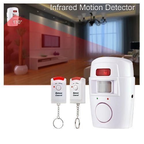 Détecteur de Mouvement Infrarouge avec Alarme & 2 Télécommandes – Sécurité Maison & Bureau