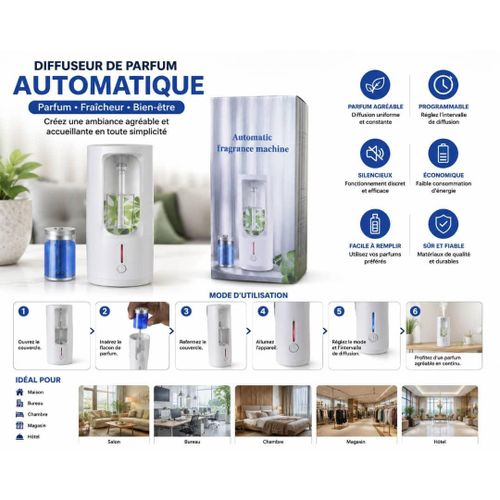 Diffuseur de parfum Automatique , Ambiance fraîcheur et Agréable