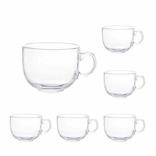 Lot de 6 Tasses en Verre Transparent – Design Élégant et Résistant
