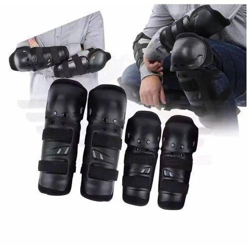 4 Coussins de Genou et de coude, Motocyclette Motocyclette Tout - Terrain Bicyclette coude Genou Jambon Jambon Armure Motocyclette, Motocross, VTT