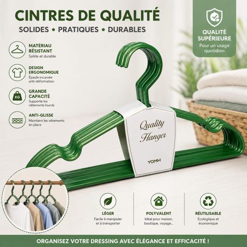 10 cintres en plastique