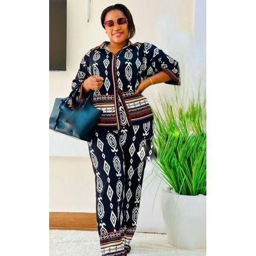 Ensemble tunique pantalon fluide imprimé