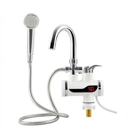 Robinet Migiteur Chauffe-Eau En Cuivre D'Acier Inoxydable - Argent