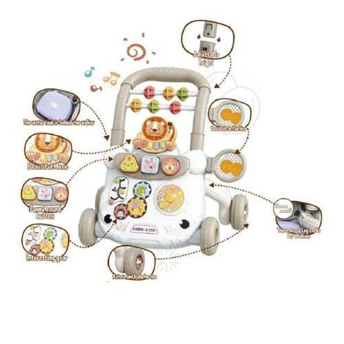 Trotteur Poussette Aide Marche Enfants Muti-Fonctions