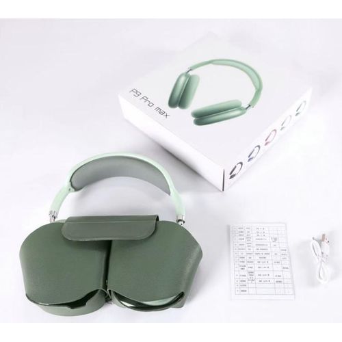 Casque sans fil P9 Pro Max confortables , longue durée d'utilisation, bonne qualité sonore, grande autonomie, oreillettes à réduction de bruit active.