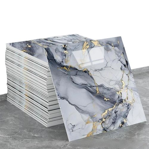 Revêtement Mural Effet Marbre 60×60 cm – Décoration Murale Cuisine et Maison