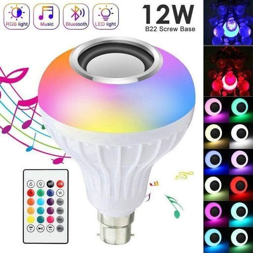 Ampoule Musicale Bluetooth, Haut-parleur Sans Fil à Changement De Couleur Avec Télécommande Pour Scène, Maison, Chambre, Fête