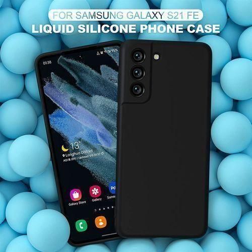 Coque En Silicone Compatible Pour Samsung Galaxy S21 FE - NOIR