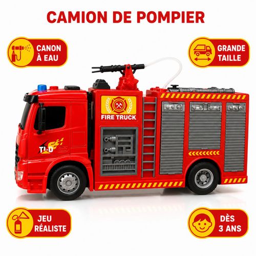 Camion de pompier miniature avec lance à eau