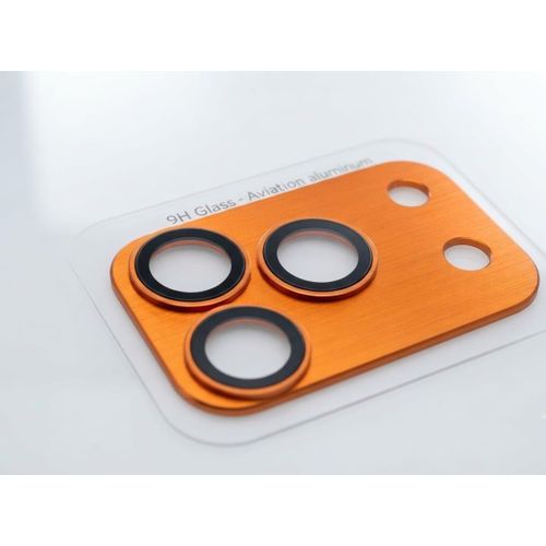 Protecteur d'Objectif Caméra pour iPhone 17 Pro - Aluminium d’Aviation & Verre 9H - Orange / Desert Titanium