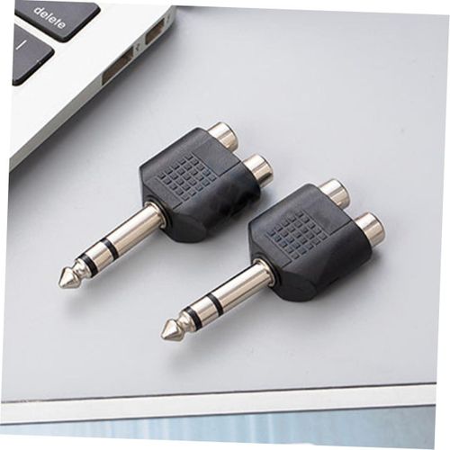 2 Pcs Adaptateur Câble Mono Mâle Vers 2RCA Femelle