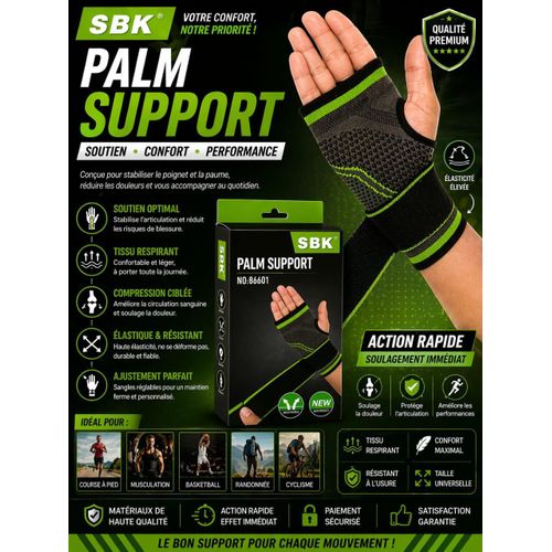 SBK Palm Support – Soutien & Confort pour le Poignet