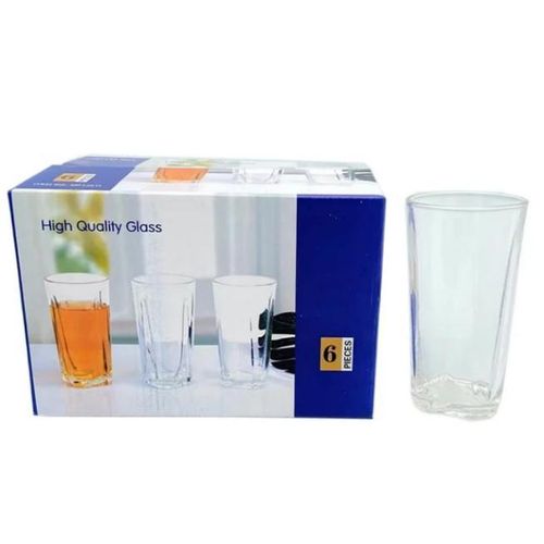 6 Verres A Eau - verre Jus - Verres à Cocktail - Verres à Boire - Verre - Lavables Au Lave-vaisselle - Transparent