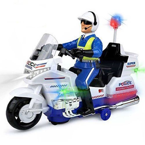 Moto De Police Musical Et Lumineuse Pour Enfant