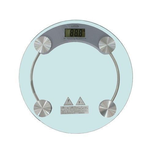 Pèse Personne éléctronique - 33 Cm - 150 Kg- Rond - Transparent