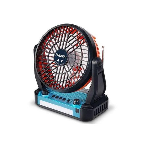 Ventilateur Solaire Rechargeable + Panneaux + Radio Et Bluetooth + Lampe Très Puissant