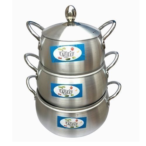 Casserole Aluminium - 3 Pièces - Argent