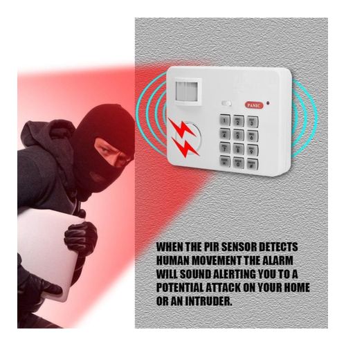 Système d'Alarme Maison sans Fil - Centrale de Surveillance avec Clavier à Code et Sirène - Détecteur de Mouvement Porte et Fenêtre