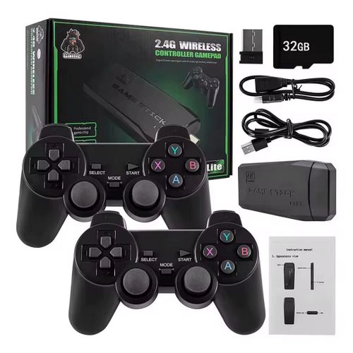 Console de jeu rétro M8 Game Stick 4K HDMI, manettes sans fil 2.4G, plus de 20000 jeux, Plug & Play