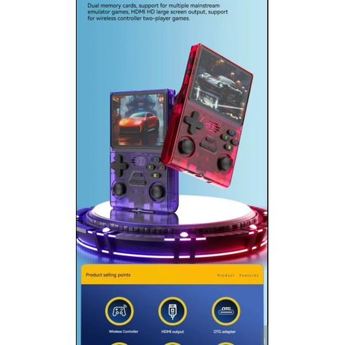 Console Portable Transparente – Gaming HD & Multijoueur