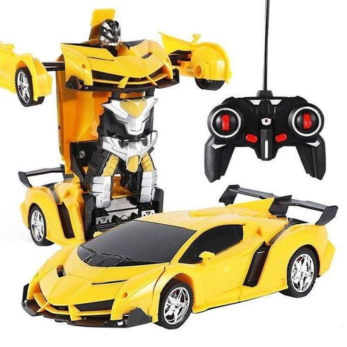 Voiture télécommandée déformée pour enfants, jouets modèles de voiture de course, jouets voiture robot-