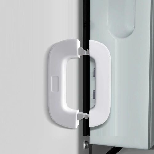Verrou de Sécurité Enfant pour Frigo et Placard - Bloque-Porte Adhésif Sans Perçage, Protection Bébé
