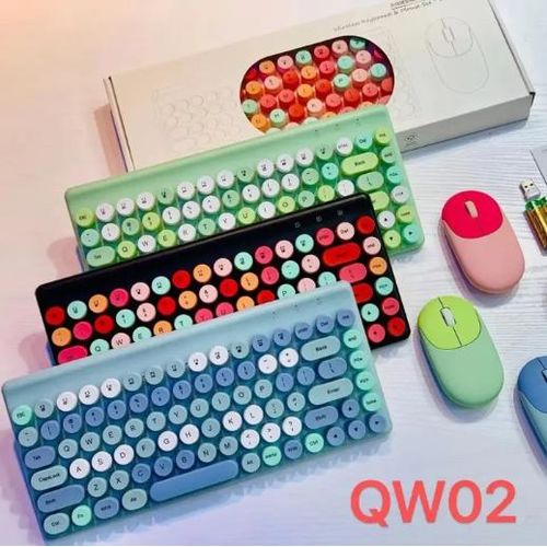 Ensemble clavier et souris ergonomiques Clavier de bureau sans fil USB 2,4 GHz avec touches multimédias et pavé numérique pour PC Windows