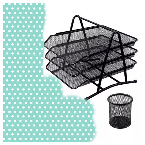 Corbeille étagères De Rangement + Corbeille à Stylo