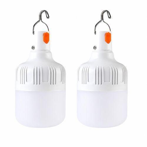 Lot de 2 Lampes LED Rechargeables avec Crochet