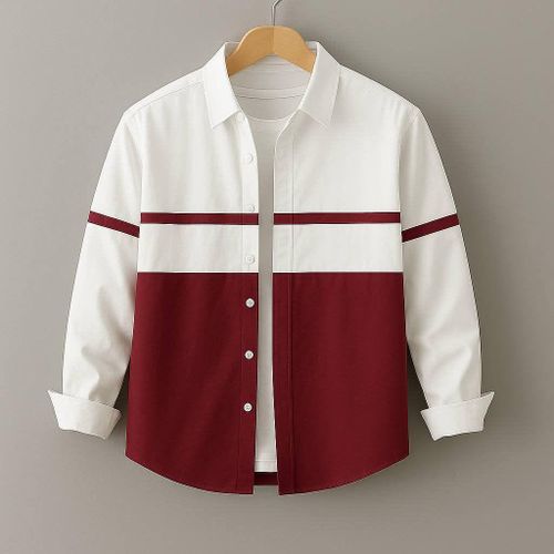 Chemise classique conton glacé