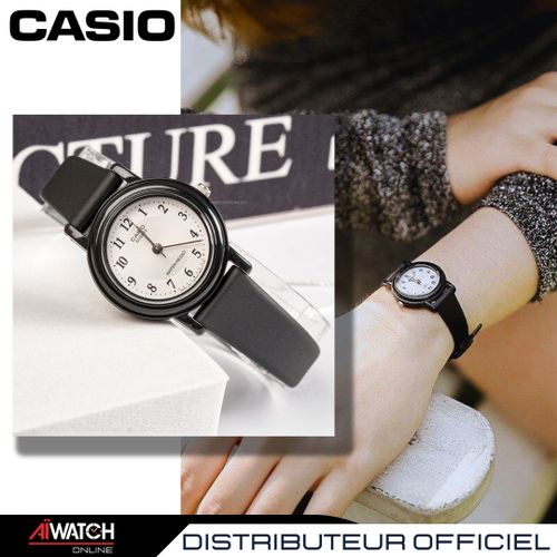 LQ-139AMV-7B3LDF - Montre Pour Jeune Fille - Slim - Bande En Resine - Noir