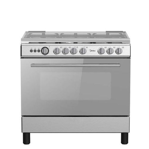 Gazinière - 36LMG5G080V - 5F - 90X60 - Inox-Vitre - - Couv. Vitree - Economiseur De Gazinière-10% Plus Efficace
