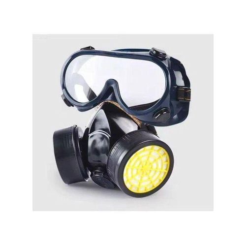 Filtre Air, Masque Oculaire, Masque à Gaz Anti-Poussière, Chimique Organique De Sécurité Avec Lunettes, Respirant