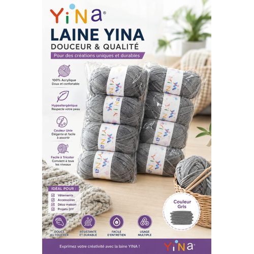 Lot de 10 Pelotes de Laine