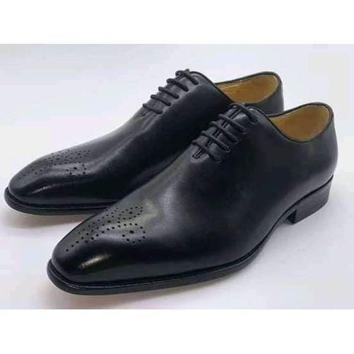Premium Soulier Noir à Lacet En Cuir
