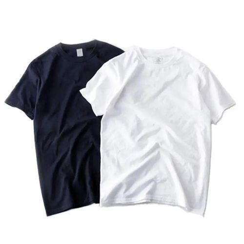 2 Tshirts en coton lourd noir et blanc