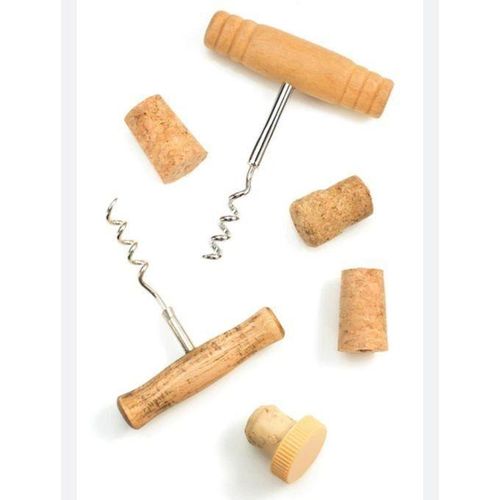 Chic Tire-bouchon, en Spirale et mèche avec âme, longueur : 10,4 cm, Bois/acier, Woody, brun clair/argenté,