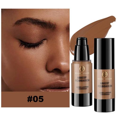 Fond De Teint Liquide Fini Mat Controle Du Sebum Couvrance Lisse Effet Naturel Maquillage Visage Longue Tenue Teinte