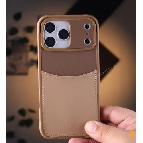Étui En Cuir Compatible Pour iPhone 17 Pro - Marron