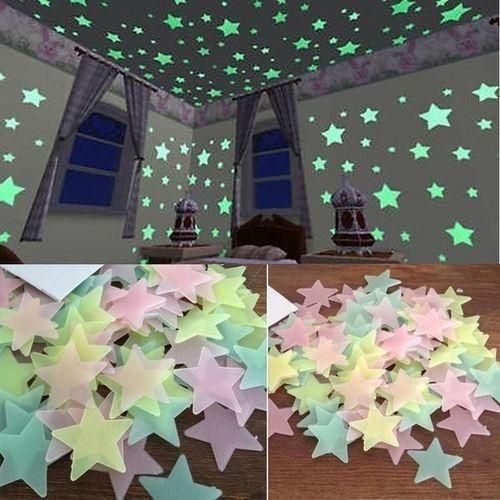 Lots De 100 Etoiles 3D Sticker Mural