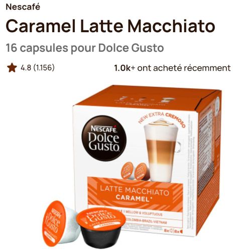 Latte macchiato caramel Dolce Gusto – x 16 capsules