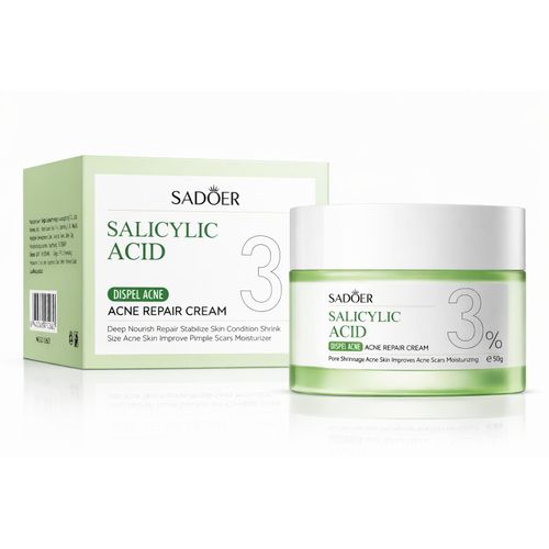 Crème Visage à l’Acide Salicylique 3% – Anti-Imperfections, Pores & Excès de Sébum