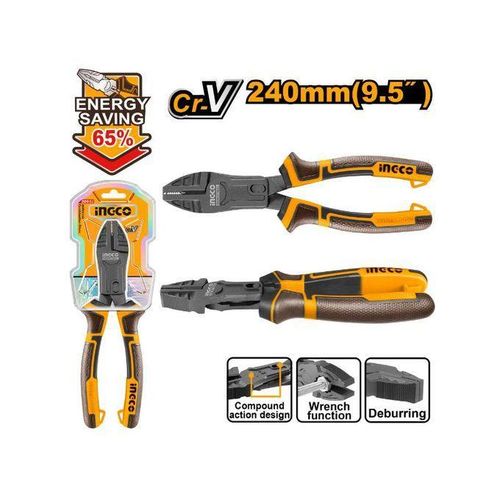 Ingco PINCE UNIVERSELLE A 2 FONCTION-CLE/EBAVURAGE -9/ HCCP58240 NJ