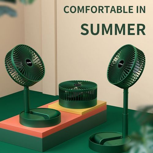 Mini Ventilateur De Sol Télescopique Pliant - Ventilateur Rechargeable USB