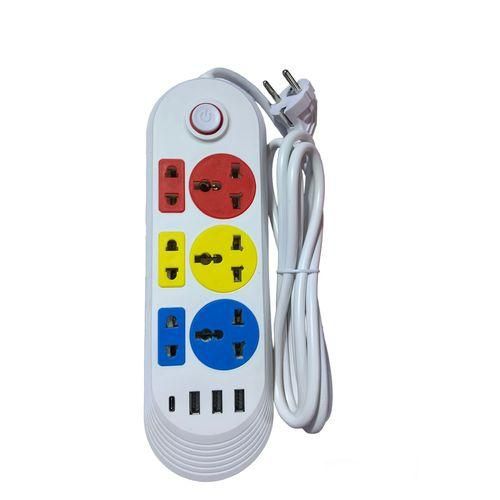 Rallonge 6 Trous + 4 Port USB