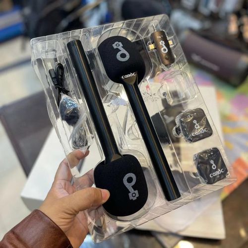 Micro cravate avec pêche sans fil Candc Dual MIC – 2 émetteur et 1 récepteur – 2TX + 1RX – Réduction de bruit – jusqu’à 8h d’autonomie – Pour interview et reportage