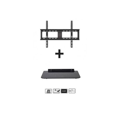 Support Mural 26-63 + Support Mural DVD/Décodeur - Noir