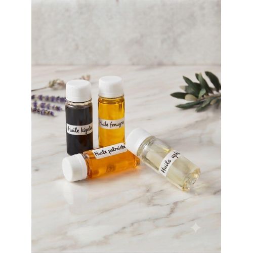 Kits 4 en 1 d'huile bio de 50ml ( huile fenugrec+ huile apki+ huile kigelia+palmiste )